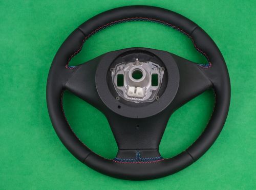 Genuine bmw e60 e61 e63 e64 m technik steering wheel new nappa leather 2003-2005 m seams-