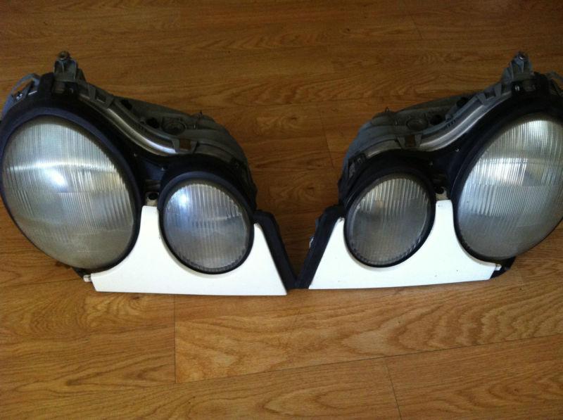 Mercedes-benz w210 headlights pair oem 97-98