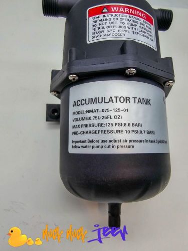 Pre-pressurized accumulator tank, rv accumulator tank 0.75l max 125psi, 1/2 mnpt