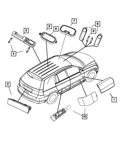 Genuine mopar courtesy lamp left door 4685887aa