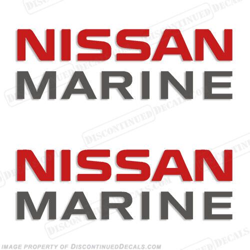 Fits nissan marine outboard motor engine decals - set of 2 - 7&#034; long