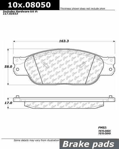 Centric 106.08050 brake pad or shoe, front