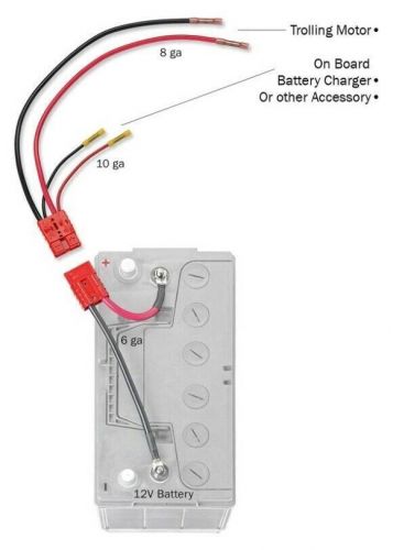 Connect-ease rce12vbchk 12v trolling motor kit with on-board charging connection