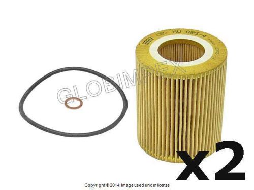 Bmw  e36 e39 e46 e53 e60 e83 oil filter kit (2) oem mann + 1 year warranty