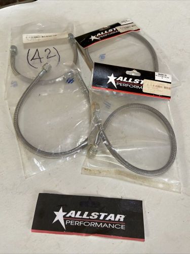 Allstar performance braided #4 s/s flex brake hoses x 4 12 inches &amp; 18 inches