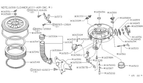 1979-1986 nissan 14845h9901 air valve