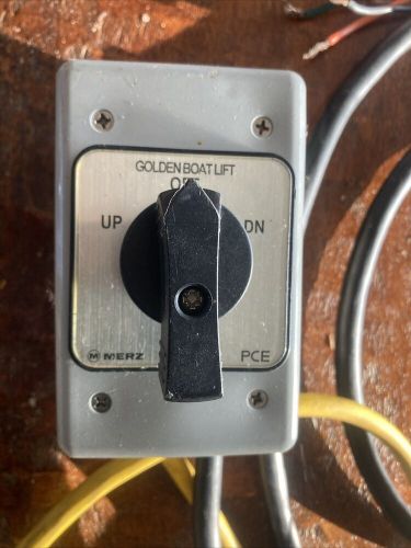 Golden motor boat lift or davit switch- safety levington gfci attachment plug in