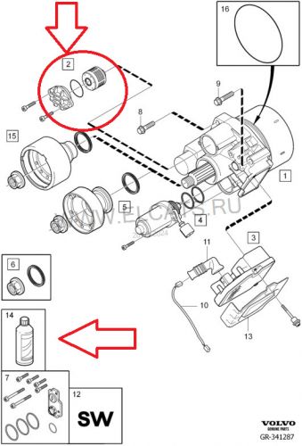 Oil filter kit for volvo awd xc60 xc 70 xc90 s60 s80 ford kuga 31325173 31367940-