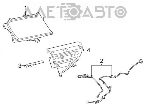 10-15 lexusrx350 information display screen nav front dash mount oem 86110-0e030