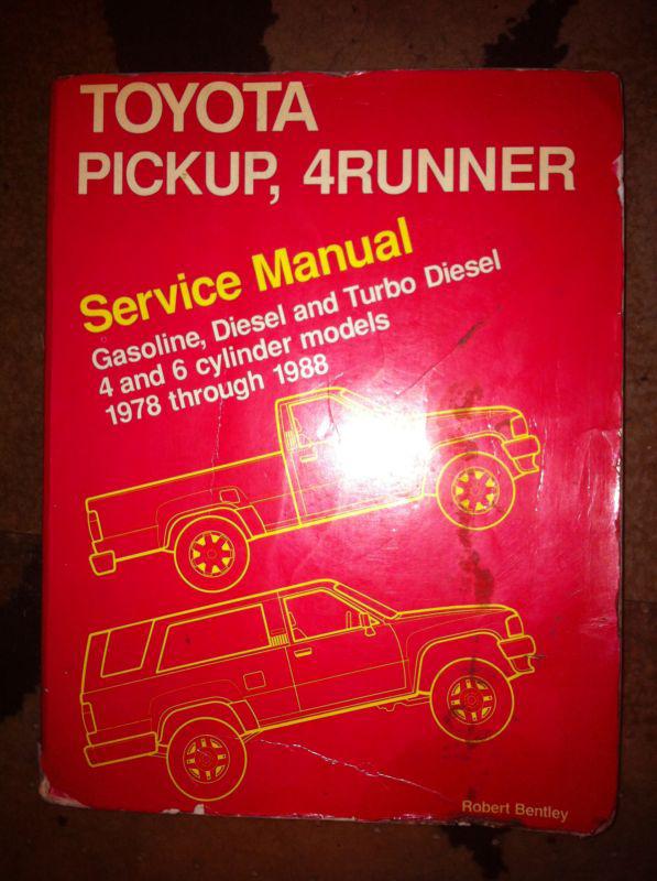 Toyota pickup & 4runner 1978-1988 gas/diesel/turbo bentley service manual 