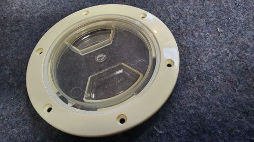 4&#034;abs transparent round boat marine out deck plate inspection access hatch cover