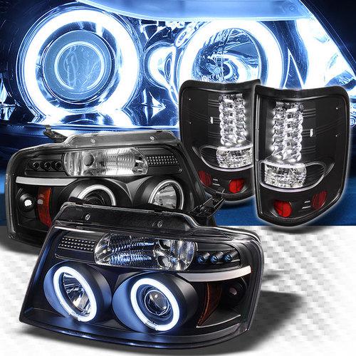 2004-2008 ford f150 ccfl halo led projector headlights+led head tail lights set