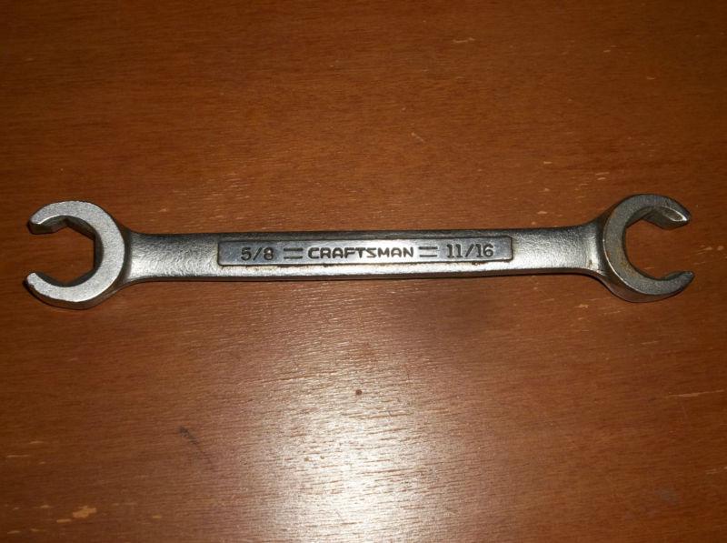 Craftsman 11/16 x 5/8 inch double open end flare nut wrench