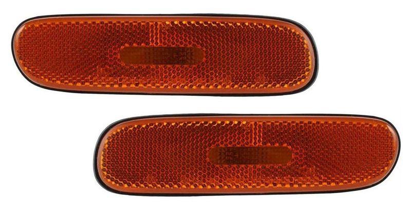 Side marker light lamp assembly pair set (driver & passenger side, qty 2)