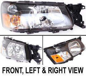 Clear lens new head lamp with bulbs right hand halogen rh passenger side auto