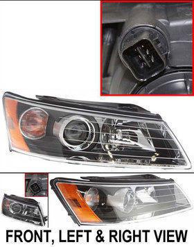 Clear lens new head lamp with bulbs right hand halogen rh passenger side car