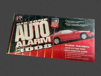 Gorilla 3008 auto alarm system siren six-tone 2-remotes kit sealed