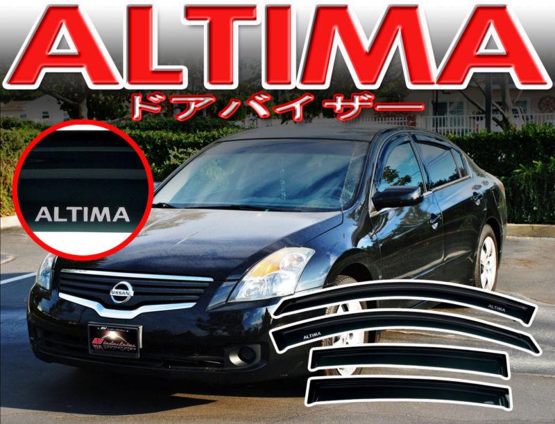 Altima sedan 2007-2012 side window deflectors with logo - sun visors vent shades