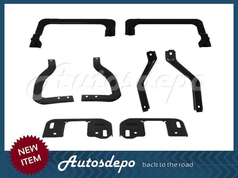 09-12 ford f150 pickup bumper frame kit mounting bracket (front/inner/outer) 8pc