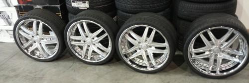 Forgiato vizzo 20" chrome (staggered) wheels and tire package