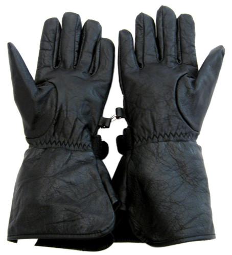  motorcycle  "solid leather"  gauntlet gloves- -s - 2xl