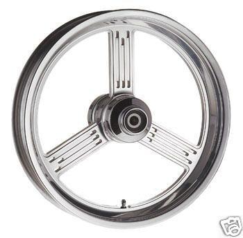 ~eddie trotta  thunder custom cycle 200 mm 16" wheel set chrome rims mags harley