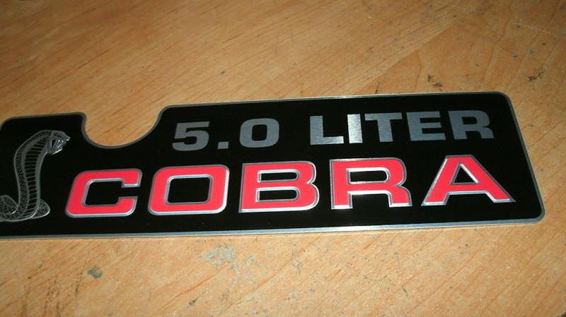 New 1993 ford mustang svt cobra engine intake plaque