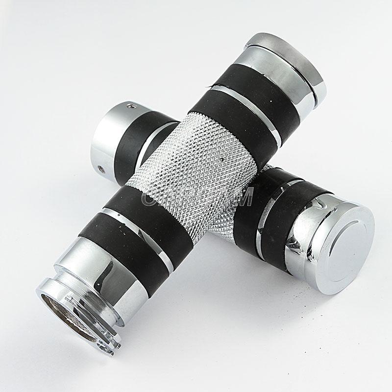 Chrome handlebar hand grips 1" for honda shadow suzuki gsxr v-star r1 r6 vulcan