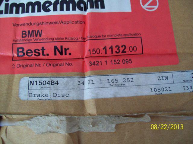 Bmw e24 rear vented rotors (pair) 