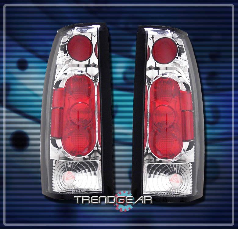 88-98 chevy c10 g2 silverado sierra blazer yukon denali tail lights chrome 90 91