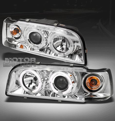 1993-1997 volvo 850 dual halo projector headlight chrome 1994 1995 1996 new pair