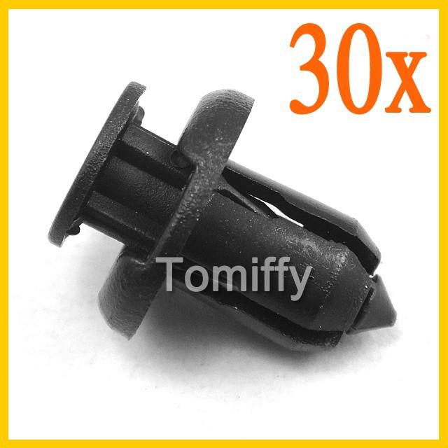 30pcs honda acura front bumper retainer plastic clip fastener 91503-sz3-003