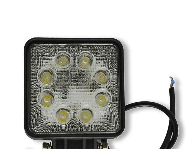 1x24w 8led square offroad driving work spot light jeep truck boat lamp van