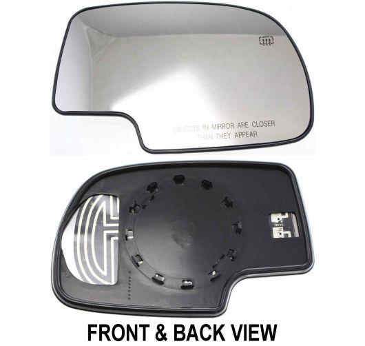 Mirror glass power heated right rh passenger for chevy silverado yukon avalanche