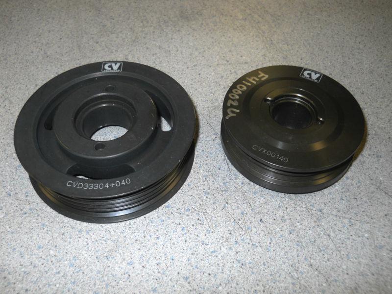 2 nascar cv products serpentine crankshaft drive pulleys