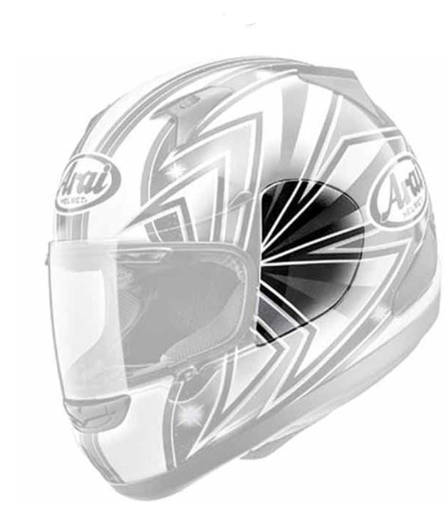 Arai shield cover set for rx-q - talon gray