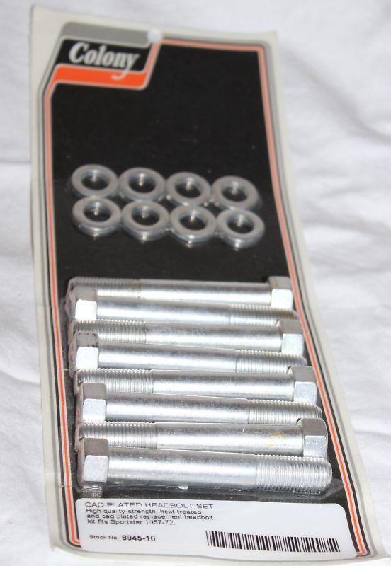 Harley sportster cad plated head bolt kit 1957 - 1972 new  oem no: 4714w (195)