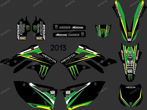 Team graphics & backgrounds decals stickers fit for kawasaki kx450f kxf450 2013