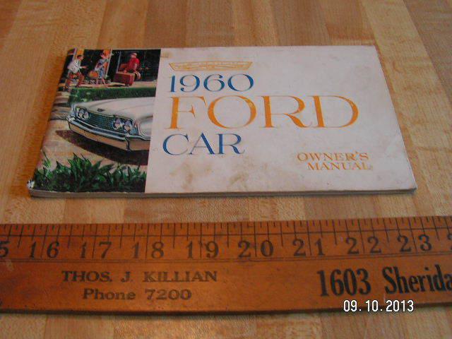 1960 ford original owner's / owners manual