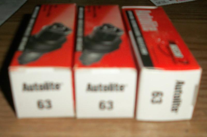 Autolite 63 spark plug set of 3 new