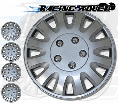 4pcs set 15" inches metallic silver hubcaps wheel cover rim skin hub cap #738