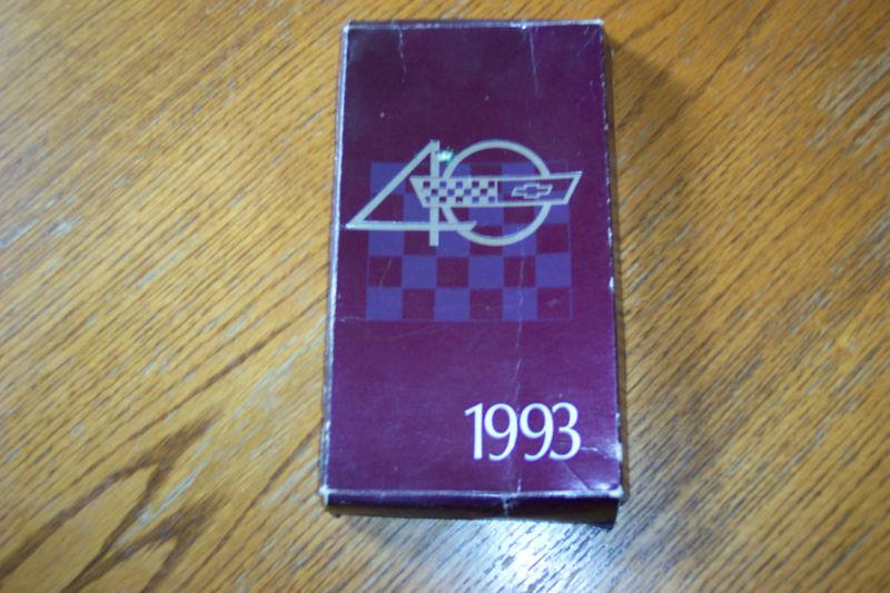 1993 corvette vcr tape box only