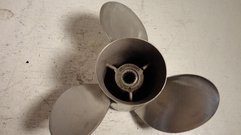 Used mercury stainless steel outboard  propeller 13.5x23 ss boat outboard prop