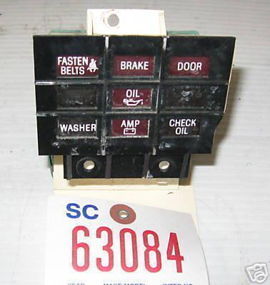 Lincoln 89 town car dash display lights 1989