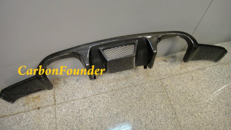 Bmw m3 add f1 brake light hole style rear bumper carbon fiber diffuser 