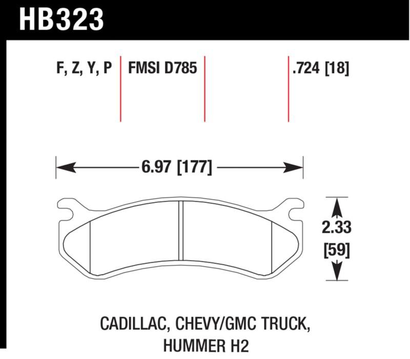 Hawk performance hb323z.724 disc brake pad