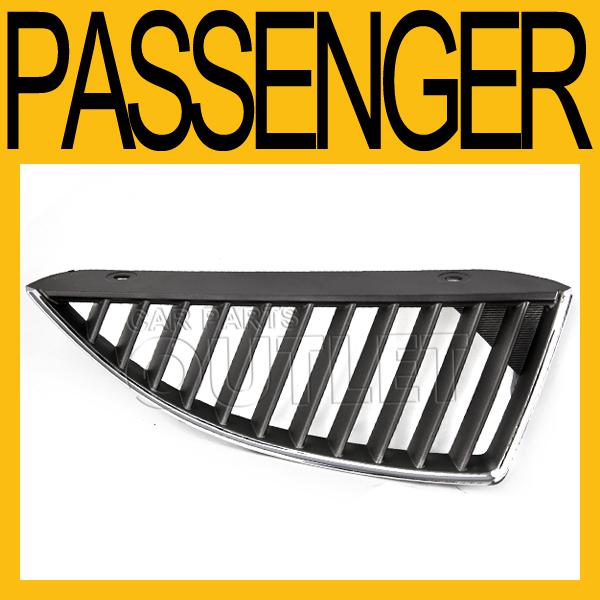 04-05 lancer lower grille mi1200249 chrome frame lx es ptd gray 11-strips right