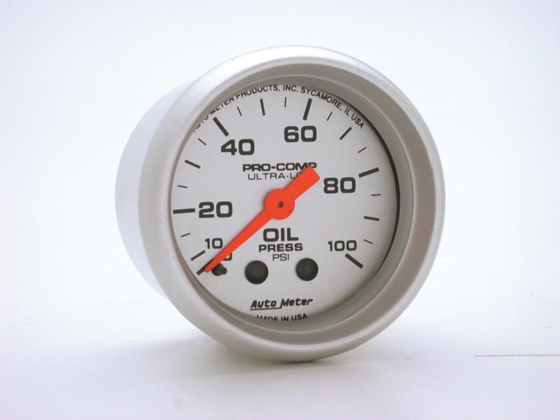 Auto meter 4321 ultra-lite; mechanical oil pressure gauge