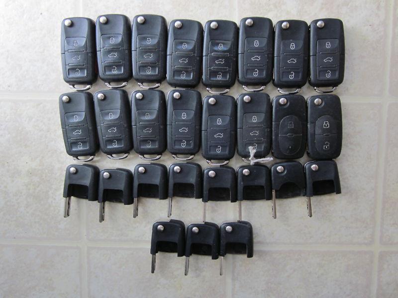 Lot of 16 oem vw flip key keyless remote fob 