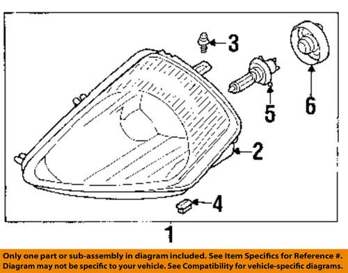 Mitsubishi oem mr496321 headlight-headlamp assembly